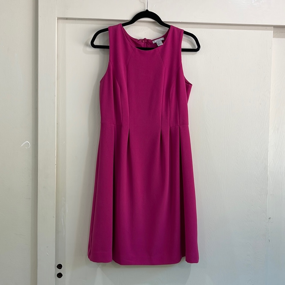 Jewel-tones fuchsia sleeveless short H&M sheath dress. Wear under a lovely coat!